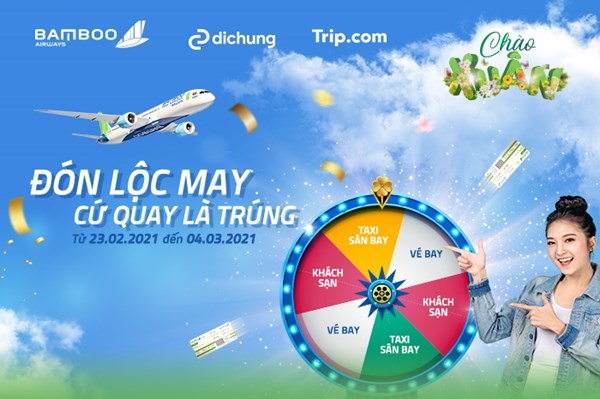 100% cơ hội trúng quà cho hành khách đặt vé trực tuyến cùng Bamboo Airways