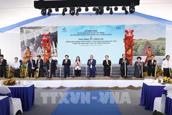 Tập đoàn TH khởi công Dự án Chăn nuôi bò sữa và chế biến sữa công nghệ cao tại An Giang