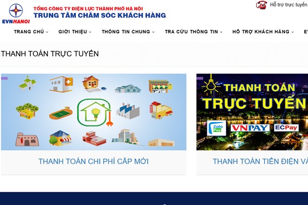 Hà Nội đồng loạt thực hiện các dịch vụ cấp điện online