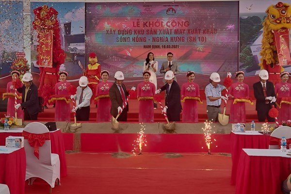 May Sông Hồng khởi công xây dựng nhà máy may xuất khẩu tại Nam Định