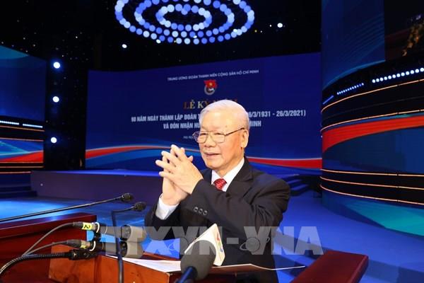 Tổng Bí thư, Chủ tịch nước Nguyễn Phú Trọng dự Lễ kỷ niệm 90 năm Ngày thành lập Đoàn Thanh niên Cộng sản Hồ Chí Minh