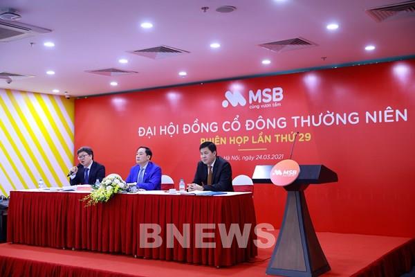 Cổ đông MSB thông qua phương án tăng vốn điều lệ từ chia cổ tức bằng cổ phiếu