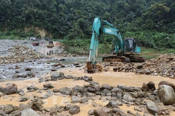 Không tìm thấy nạn nhân trong vụ sạt lở Nhà máy Thủy điện Rào Trăng 3