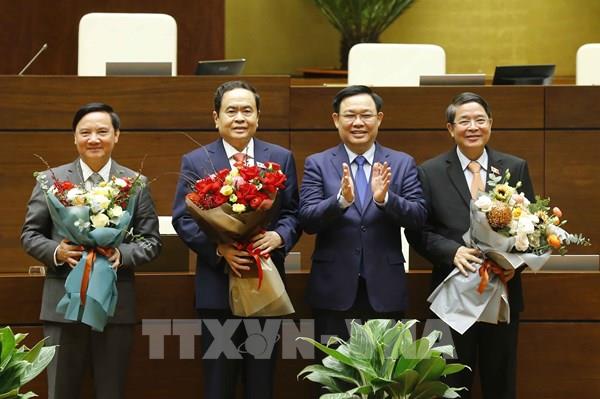 Các đồng chí Trần Thanh Mẫn, Nguyễn Khắc Định, Nguyễn Đức Hải được bầu làm Phó Chủ tịch Quốc hội