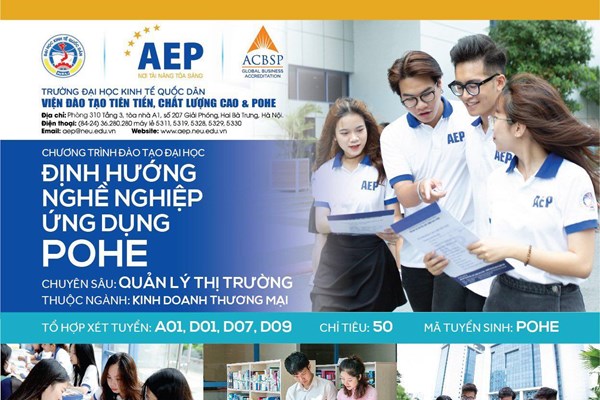 Đại học Kinh tế Quốc dân công bố chỉ tiêu tuyển sinh lĩnh vực quản lý thị trường