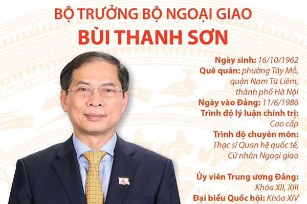 Bộ trưởng Bộ Ngoại giao Bùi Thanh Sơn