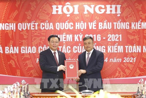 Chủ tịch Quốc hội Vương Đình Huệ dự hội nghị công bố Nghị quyết của Quốc hội về bầu Tổng Kiểm toán Nhà nước