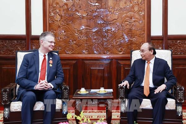 Chủ tịch nước Nguyễn Xuân Phúc tiếp Đại sứ Hoa Kỳ Daniel Kritenbrink