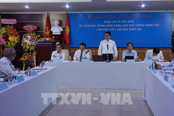 Phó Thủ tướng Vũ Đức Đam: Cần mạnh dạn tháo gỡ khó khăn trong vấn đề tự chủ đại học