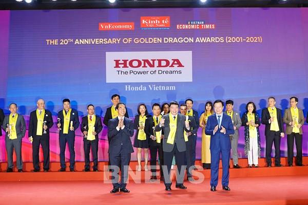 Honda Việt Nam lần thứ 16 nhận giải thưởng Rồng Vàng