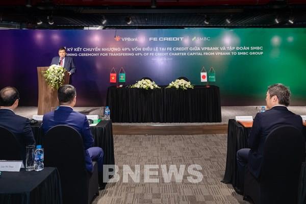 VPBank ký thỏa thuận bán 49% vốn điều lệ tại FE Credit cho SMBC Nhật Bản