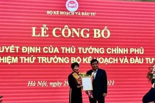 Công bố quyết định bổ nhiệm nữ Thứ trưởng Bộ Kế hoạch và Đầu tư