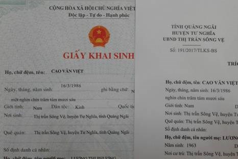 Thủ tục cấp bản sao giấy khai sinh từ sổ gốc