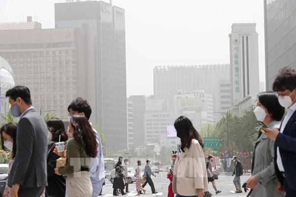 Bão bụi vàng từ Trung Quốc bao trùm toàn bộ Hàn Quốc