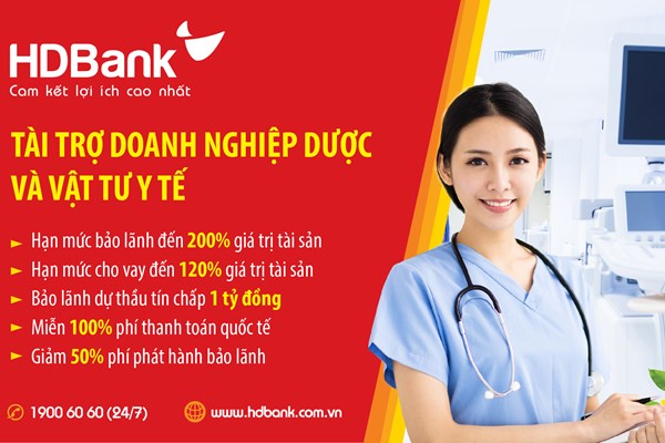 HDBank tiếp tục hỗ trợ doanh nghiệp cung cấp dược, thiết bị – vật tư y tế phòng dịch