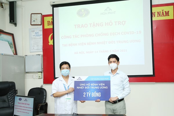 Hòa Phát tiếp tục ủng hộ 3 tỷ đồng hỗ trợ phòng chống dịch COVID-19