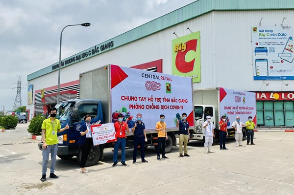 Central Retail hỗ trợ nhu yếu phẩm cho tỉnh Bắc Giang, Vĩnh Phúc