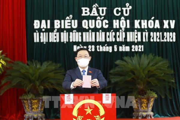 Chủ tịch Quốc hội Vương Đình Huệ bầu cử tại huyện An Lão, Hải Phòng
