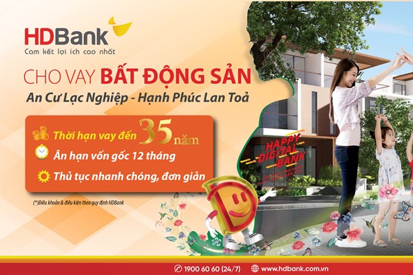 HDBank hỗ trợ mua nhà với thời hạn vay lên đến 35 năm
