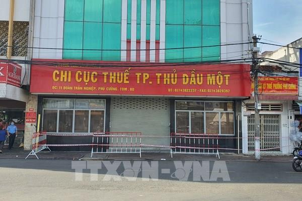 Ghi nhận 1 ca dương tính với SARS-CoV-2, 2 Chi cục thuế ở Bình Dương tạm ngưng hoạt động