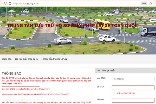 Bộ Giao thông Vận tải đề nghị xử lý trang thông tin điện tử giả mạo về giấy phép lái xe