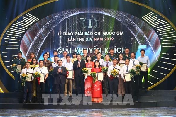 Lễ trao Giải Báo chí Quốc gia XV diễn ra dịp Đại hội XI Hội Nhà báo Việt Nam