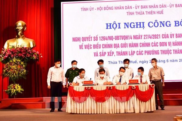 Thừa Thiên – Huế công bố điều chỉnh địa giới hành chính cấp huyện, phường