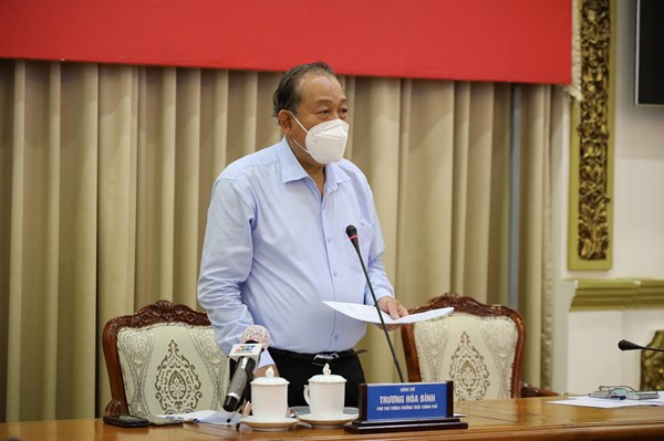 Phó Thủ tướng Trương Hòa Bình: TP.HCM cần khống chế dịch COVID-19 trong tháng 8