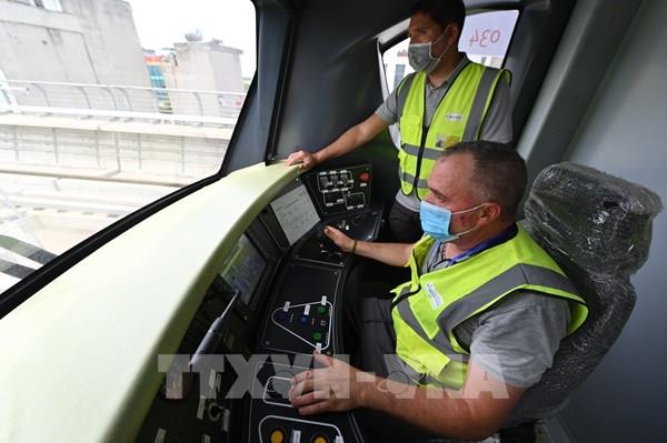 Chạy thử an toàn đoàn tàu trên cao Nhổn - ga Hà Nội