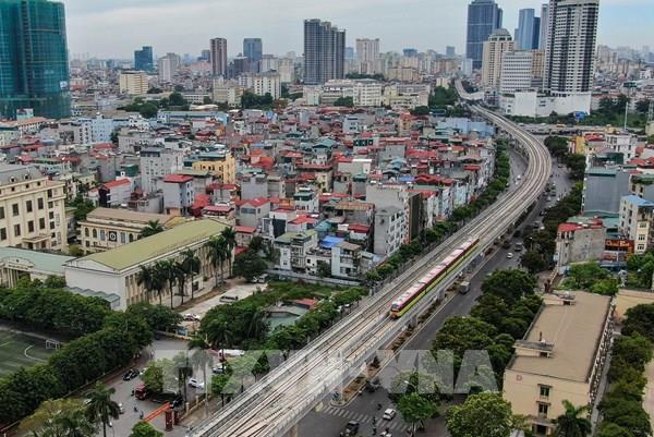 Sắp hoàn thành chạy thử đoạn trên cao tuyến đường sắt đô thị đoạn Nhổn - ga Hà Nội
