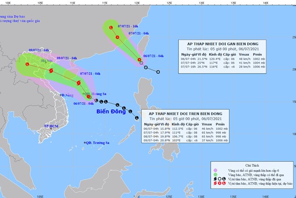 Áp thấp nhiệt đới di chuyển theo hướng Tây Bắc và có khả năng mạnh lên thành bão