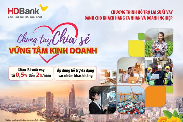 HDBank giảm lãi suất cho các lĩnh vực, địa bàn bị ảnh hưởng của dịch COVID-19