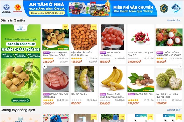 Sàn thương mại điện tử tại Tp. Hồ Chí Minh tấp nập đơn hàng