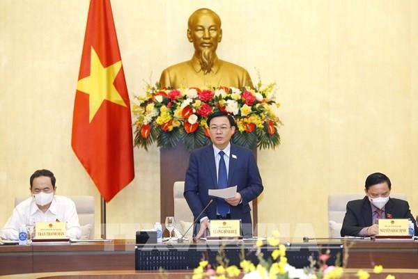 Chủ tịch Quốc hội chủ trì cuộc họp cho ý kiến về Tờ trình và Báo cáo thẩm tra về các giải pháp phòng, chống COVID-19