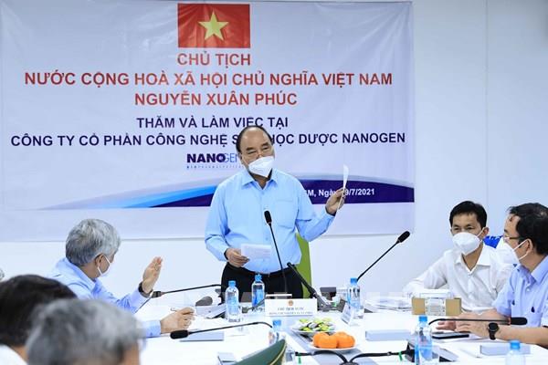 Chủ tịch nước: Ngoài phục vụ trong nước, Nanogen phải tính xa hơn là xuất khẩu vaccine phòng COVID-19