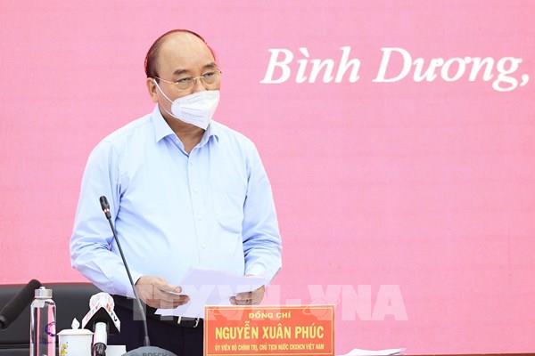 Chủ tịch nước: Bình Dương cần giảm tải hệ thống y tế trong chống dịch COVID-19