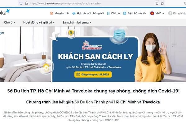 TP. HCM có dịch vụ trực tuyến đặt khách sạn và phương tiện vận chuyển cách ly