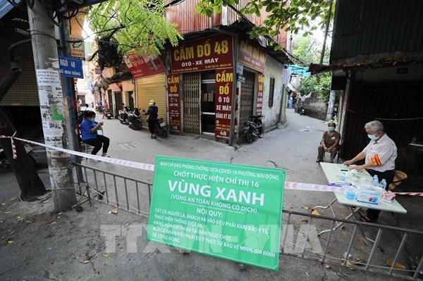 Hà Nội bắt đầu thiết lập “vùng xanh” nhằm chống lây nhiễm COVID-19