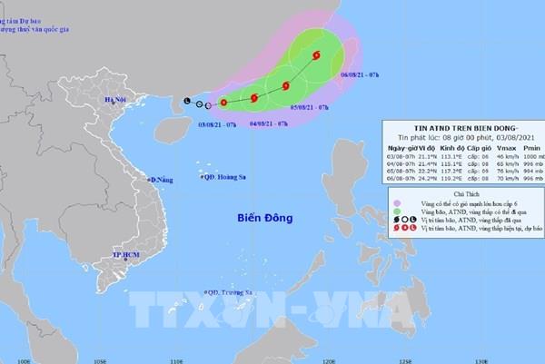 Áp thấp nhiệt đới đổi hướng và có khả năng mạnh lên thành bão