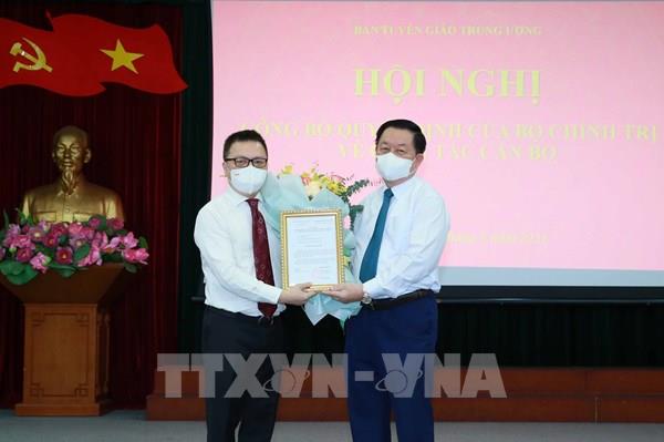 Tổng Biên tập Báo Nhân Dân Lê Quốc Minh kiêm giữ chức Phó Trưởng ban Tuyên giáo Trung ương, Bí thư Đảng đoàn Hội Nhà báo Việt Nam