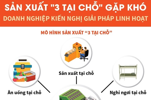 Một số kiến nghị của doanh nghiệp về sản xuất "3 tại chỗ" 