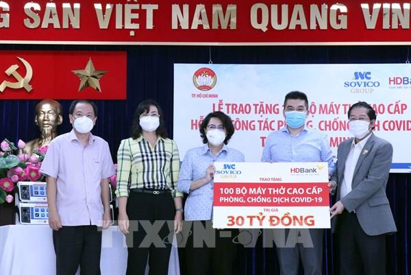 SOVICO và HDBank ủng hộ 100 máy thở cao cấp cho Tp Hồ Chí Minh