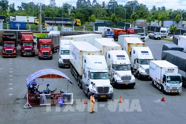 Cần Thơ ùn ứ hàng trăm xe tải chở hàng hóa tại điểm tập kết