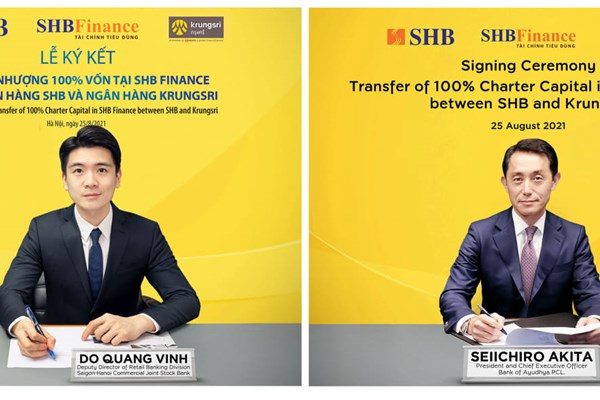 SHB sẽ chuyển nhượng 100% vốn tại SHB Finance cho Krungsri (Thái Lan)
