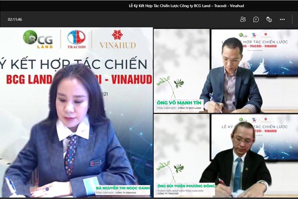 Hợp tác phát triển dự án bất động sản giữa BCG Land, Tracodi và Vinahud