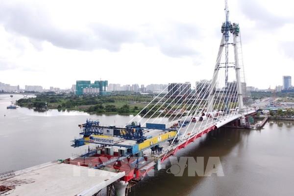 Hợp long cầu Thủ Thiêm 2 đúng tiến độ dịp Quốc khánh 2/9