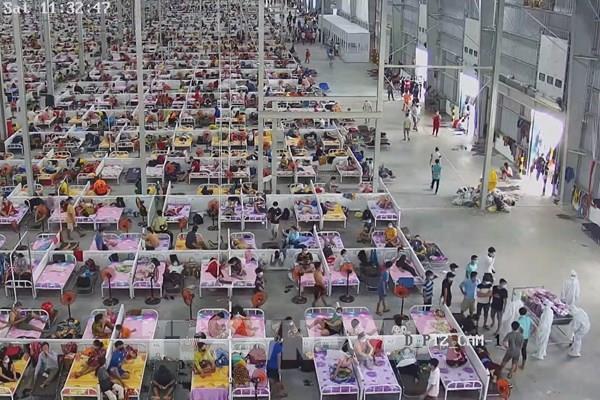 Bình Dương đảm bảo ăn uống cho hơn 13.000 bệnh nhân F0 tại Khu điều trị Thới Hòa