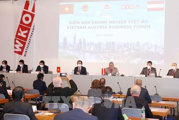 Chủ tịch Quốc hội Vương Đình Huệ tham dự Diễn đàn doanh nghiệp Việt Nam-Áo