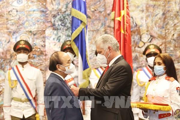 Lễ đón Chủ tịch nước Nguyễn Xuân Phúc thăm chính thức Cuba