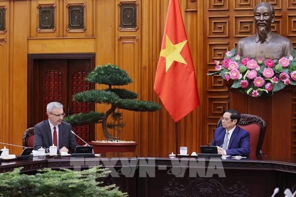 Thủ tướng Phạm Minh Chính tiếp Đại sứ Cộng hòa Pháp tại Việt Nam